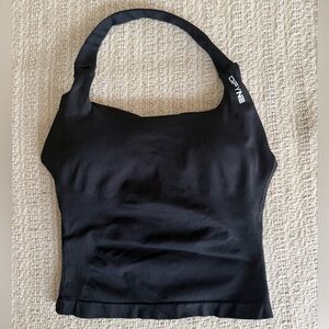 Black impact halter top size small